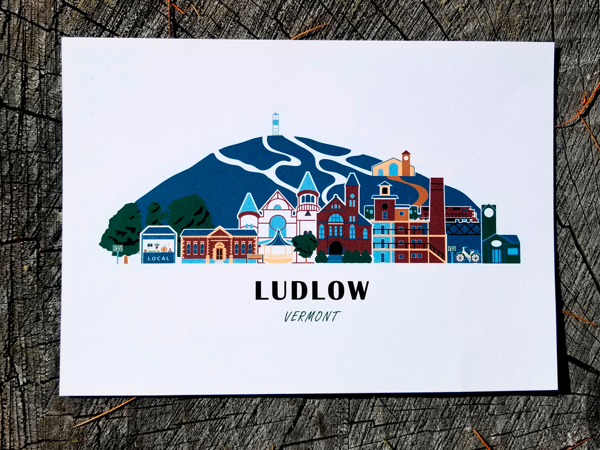 Ludlow Vermont Cityscape | Art Print